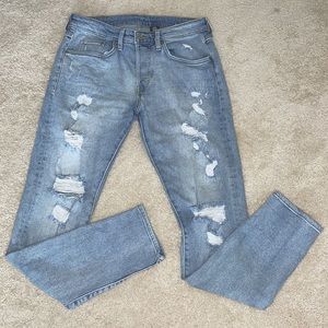 &Denim Ripped Skinny Jeans; Size 31